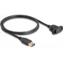 DeLOCK SuperSpeed USB 5 Gbit/s Kabel USB Typ-A Stecker auf Buchse 1 m schwarz