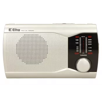 Tragbares Eltra EWA Silber Radio — AM/FM-Empfänger, batteriebetrieben