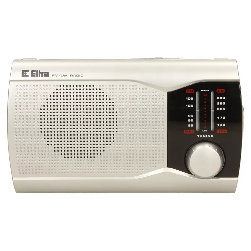 Tragbares Eltra EWA Silber Radio — AM/FM-Empfänger, batteriebetrieben