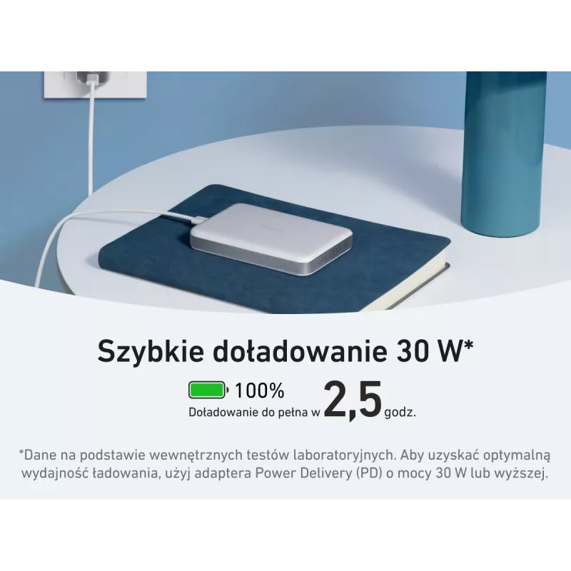 Anker MagGo Power Bank 10K Magnetisch Kabellos Weiß, Weiß