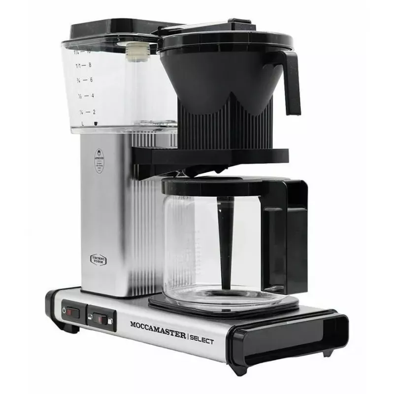 Filterkaffeemaschine MOCCAMASTER KBG 741 — 1,25 l Wassertank, 10-Tassen-Kanne, 1520 W, Edelstahl/schwarz