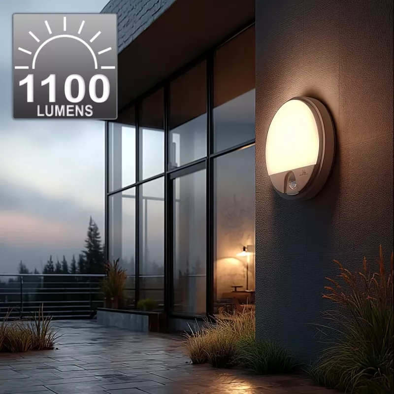 LED-Lampe MACLEAN MCE291W mit IR-Bewegungssensor, 10 W, 3000 K
