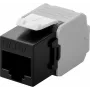 Wentronic Goobay CAT 6a KeyStone RJ45 Buchse, ungeschirmt, 500 MHz, Schwarz-Weiß (90692)