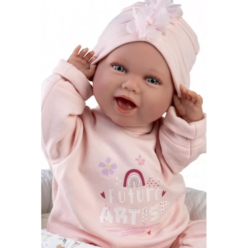 Babypuppe Llorens Mimi Baby 42 cm — realistisches Gesicht, lacht, weicher Körper