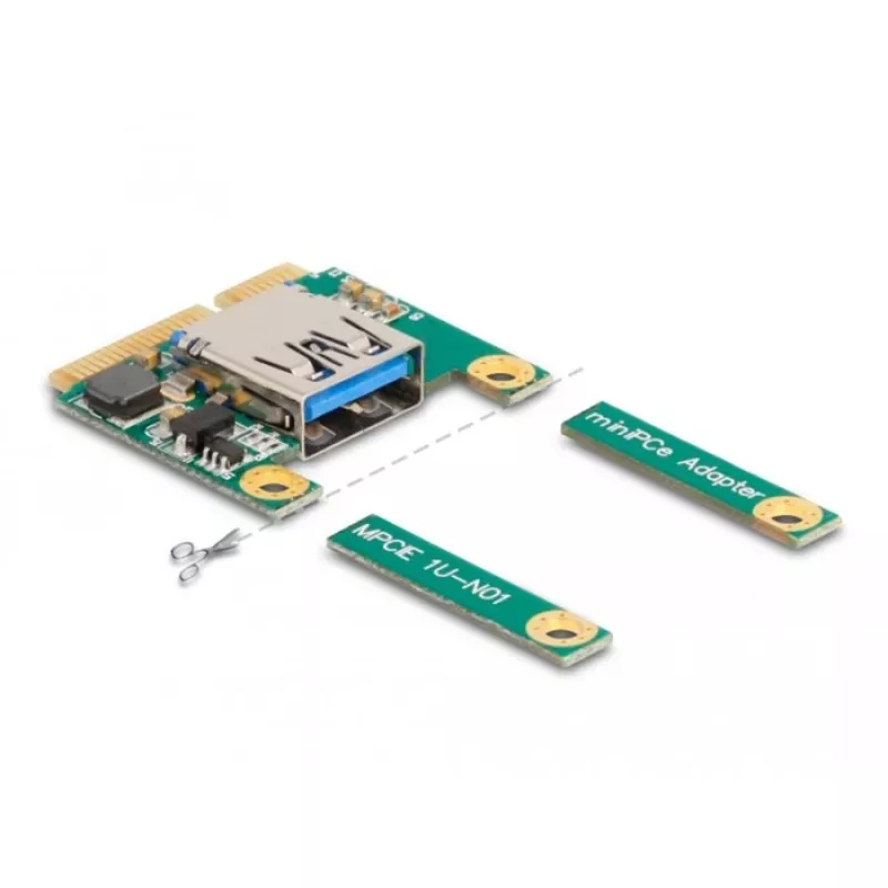 DeLOCK Mini PCIe I/O 1 x USB 2.0 Typ-A Buchse Full-Size Half-Size