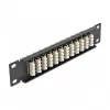 Glasfaser-Patchpanel DeLOCK 10 Zoll 12 Port LC Quad Beige 1U Schwarz