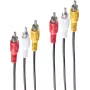 shiverpeaks BASIC-S 3x RCA - 3x RCA 2,5 m Audiokabel 2,5 m 3 x RCA Schwarz - Rot - Weiß - Gelb (BS40150-2.5)