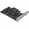 Silverstone SST-ECM27 M.2/SATA Adapterkarte, PCIe 4.0, 1x M-Key, 2x SATA 6G - Low Profile