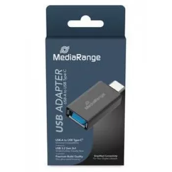Kabeladapter MediaRange MRCS216 – USB Typ-A auf USB Typ-C, schwarz
