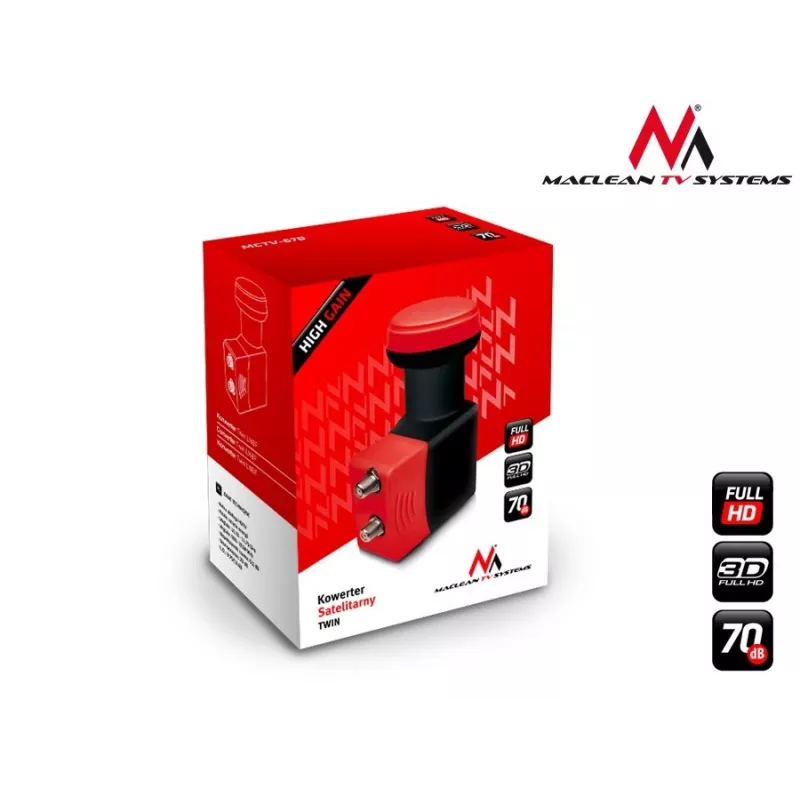 Satellitenkonverter MACLEAN MCTV-670 Twin, Zwei-Ausgangs-Satellitensignalkonverter