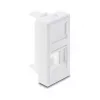 Snap-in H‑Modul-Abdeckung für Keystone-Modul 1 Port DELOCK 22,5×45 mm ABS weiß