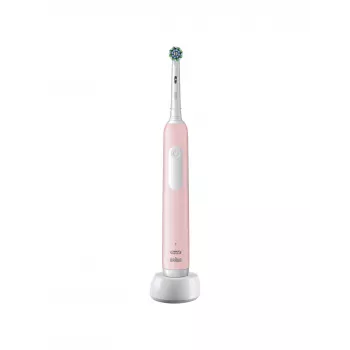 Oral-B Elektrische Zahnbürste Pro Series 1 Cross Action für Erwachsene, wiederaufladbar, rosa, Anzahl der Bürstenköpfe: 1, Anzahl der Putzmodi: 3