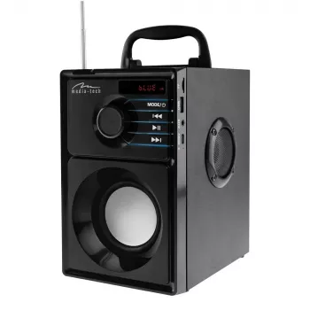 Tragbarer Lautsprecher MEDIA-TECH MT3179, 20 W (RMS 15 W), Bluetooth 5.1, FM, MicroSD, USB, AUX, Li-Ion, 6 h, Holzgehäuse