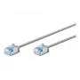 Goobay Ultra-Flexibles CAT 6A Patchkabel slim U/FTP Grau - extra-kurzer Stecker (74304)