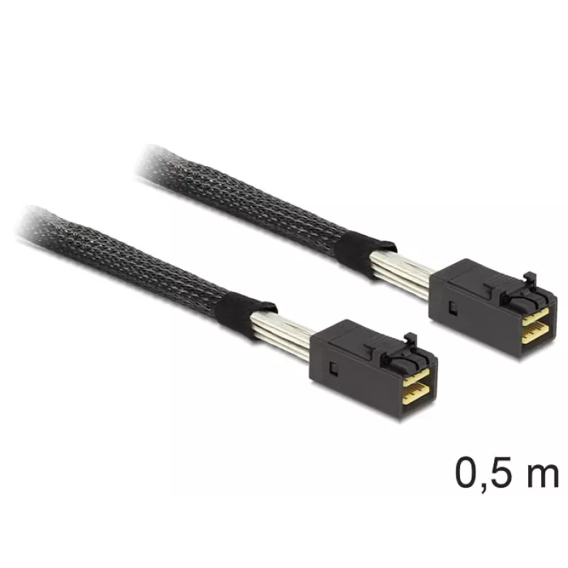 Delock – Internes SAS-Kabel – SAS 6Gbit/s – 4x Mini SAS HD (SFF-8643) auf 4x Mini SAS HD (SFF-8643) – 50 cm – für Art.-Nr.: 62703, 62704