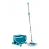 Wischsystem Leifheit Clean Twist Mop Ergo mobil, Eintank, blau, mit Mop und Lenkrollen