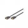 Wentronic Goobay DVI-I FullHD-Kabel Dual Link, schwarz, 3 m - DVI-I Stecker Dual-Link (24+5-Pin) > DVI-I Stecker Dual-Link (24+5-Pin) (69210)