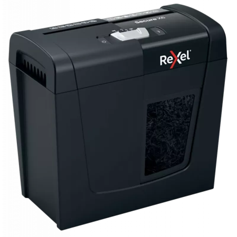 Rexel Secure X6 Aktenvernichter mit Partikelschnitt P4, Partikelschnitt, 4 x 40 mm, 10 l, 100 Blatt, 68 dB, 6 Blatt