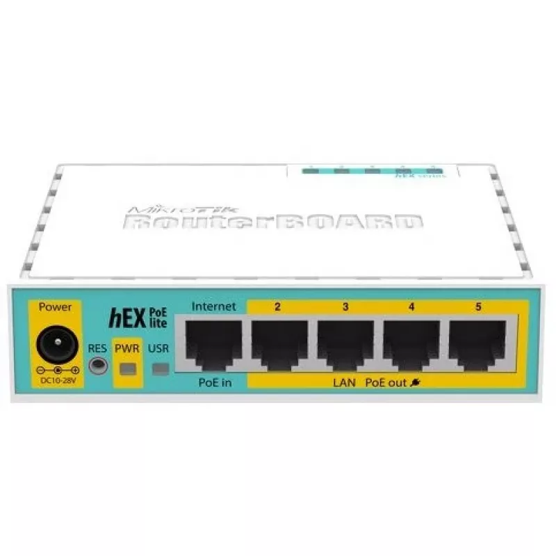 Mikrotik hEX PoE lite kabelgebundener Router Fast Ethernet Weiß
