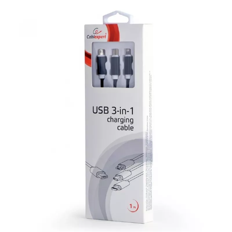 USB 2.0 Kabel Gembird CC-USB2-AM31-1M — USB A Anschluss, 1 m, schwarz