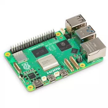 Single-Board-Computer Raspberry Pi 5 Entwicklungsboard — 2400 MHz Arm Cortex-A76, bis zu 16 GB LPDDR4x, MicroSD, USB 3.2, Wi‑Fi 5