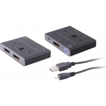 DisplayPort-Umschalter ShiverPeaks SP05-14001 2x1 bidirektional, unterstützt bis zu 8K