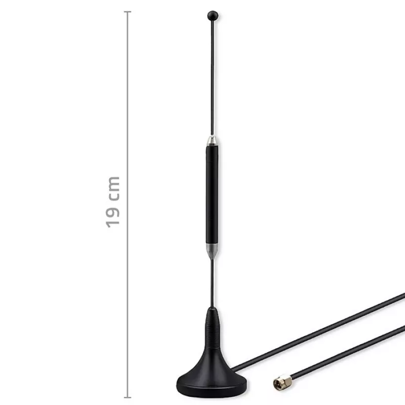 Externe 4G LTE Antenne QOLTEC 5 dBi 600–2700 MHz SMA-Anschluss 3 m Kabel