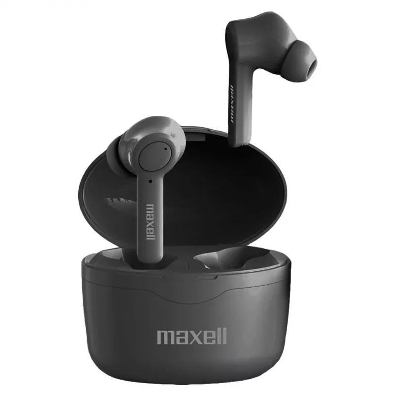 Maxell Bass 13 Sync Up Drahtlose Bluetooth-In-Ear-Kopfhörer mit Ladecase Schwarz