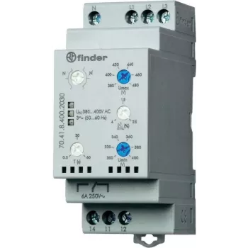 Finder Netzüberwachungsrelais 70.41.8.400.2030 70.41.8.400.2030 3-Phasen-Netzüberwachung (380 - 415 V/AC), N-Leiter-Überwachung (70.41.8.400.2030)