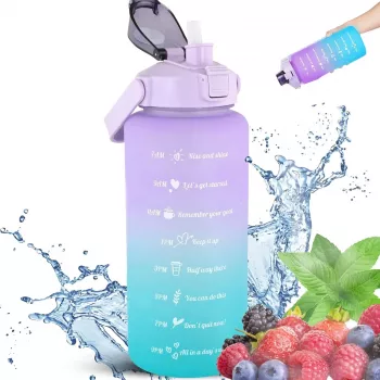 Extralink Motivational Bottle, Wasserflasche, 2000 ml, Lila-Blau, BUT-992