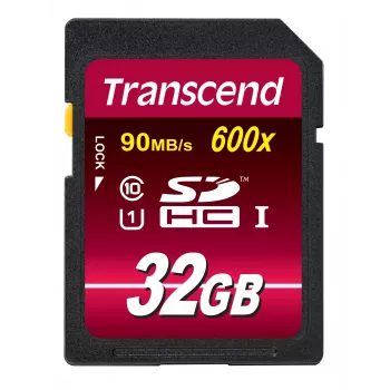Flash-Speicher Transcend 32 GB SDHC UHS-I 600x TS32GSDHC10U1