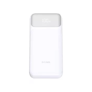 Powerbank D-Link DPP-201 — 20000 mAh, 1× USB-A, 2× USB-C, weiß
