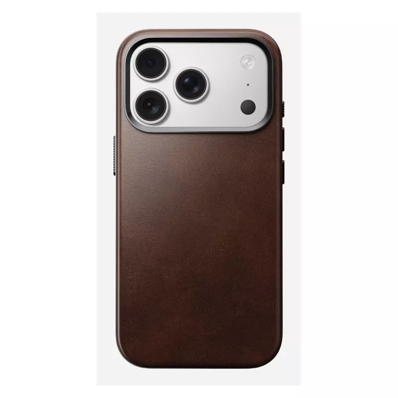 Handyhülle Nomad Traditional Leather Case für iPhone 17 Pro, Leder-Mikrofaser, passend für 6,3 Zoll (16 cm), braun