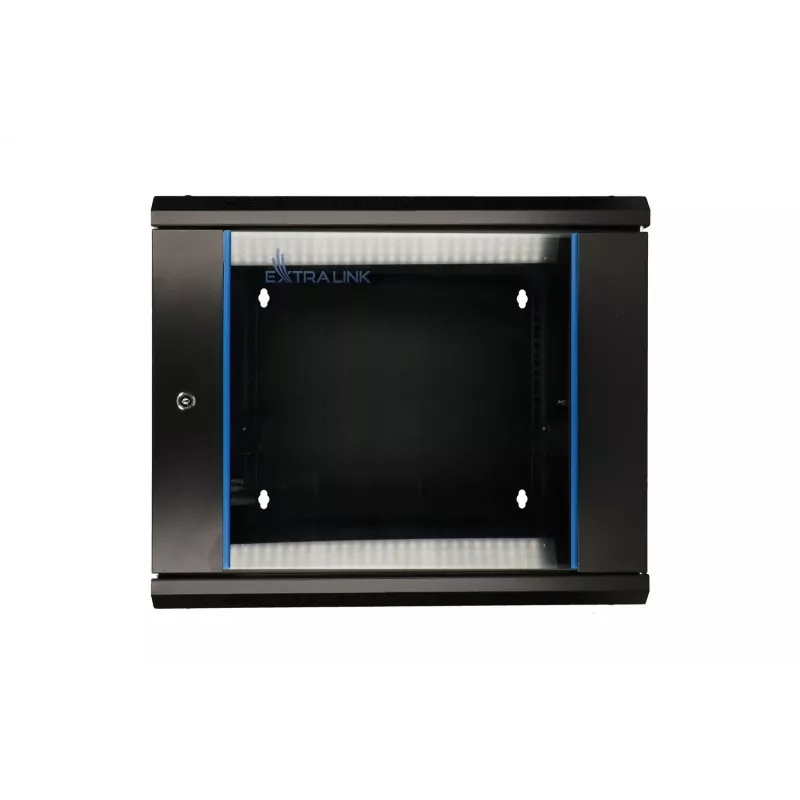 Extralink Rackmount-Gehäuse 9U 600x600 AZH Schwarz wandmontiert, Schwingtyp