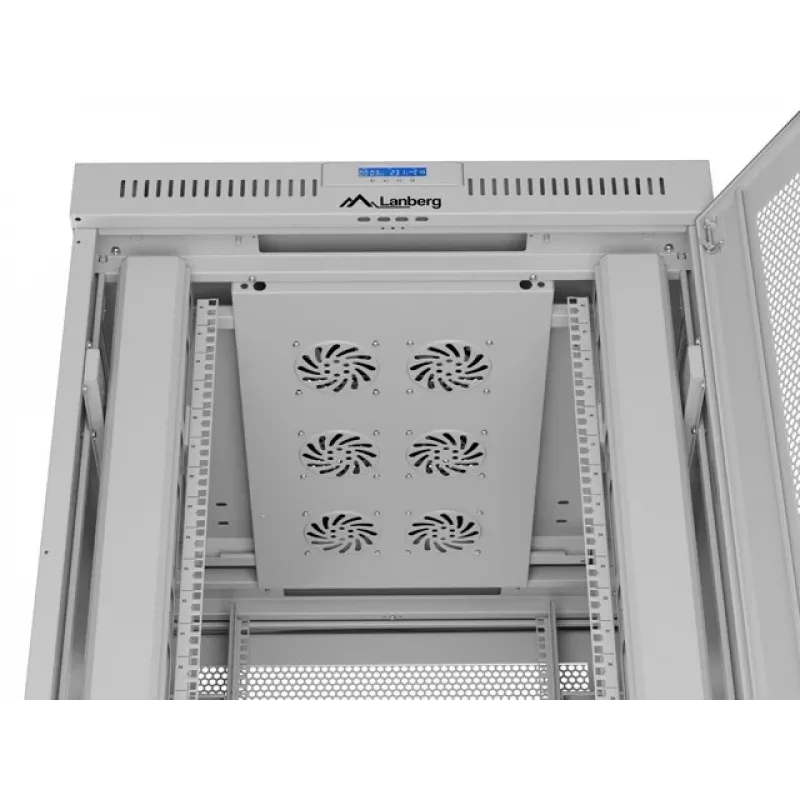 Freistehendes 19-Zoll-Rack-Gehäuse LANBERG FF01-8042-23SL 42U, perforierte Türen