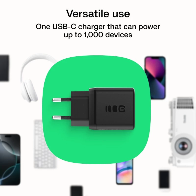 Netzteil Grün Cell PowerSource Solo30 30W Schwarz — USB-C Einzelport-Ladegerät