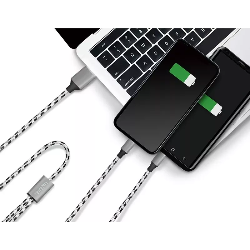 LogiLink CU0202 USB-Kabel USB 2.0 1,2 m USB A USB C/Micro-USB A Grau