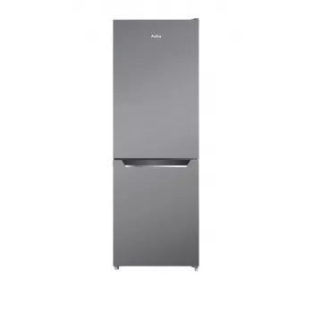 Kühl-Gefrierkombination AMICA FK2425.4UNTX(E) freistehend 277 L gesamt, Gefrierfach unten 74 L, Inverter, silber, 1593×540×550 mm