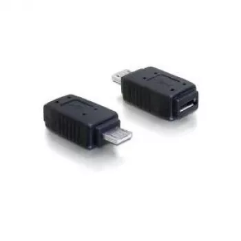 Adapter USB micro-A+B female to USB micro A-male DeLOCK 65032 Schwarz