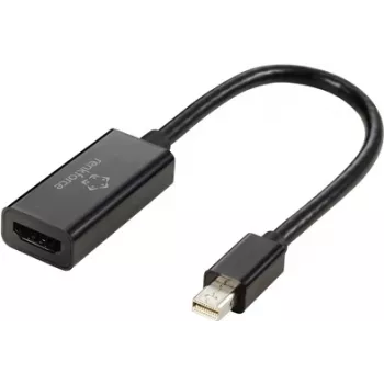 Renkforce Mini-DisplayPort Adapterkabel HDMI-A Buchse 0,55 m Schwarz RF-5947252 vergoldete Kontakte DisplayPort-Kabel (RF-5947252)