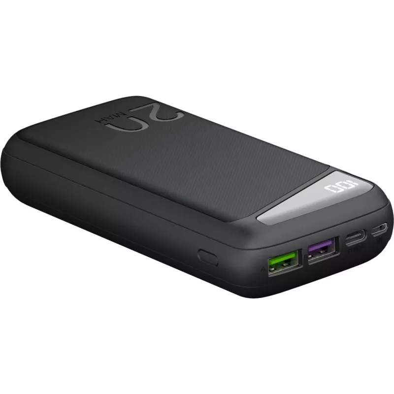 Schnelllade-Powerbank 20.000 mAh (schwarz, PD, Quick Charge 3.0, Super Charge)
