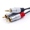 Audiokabel Qoltec 52339 1m 2x Cinch 3,5 mm Schwarz