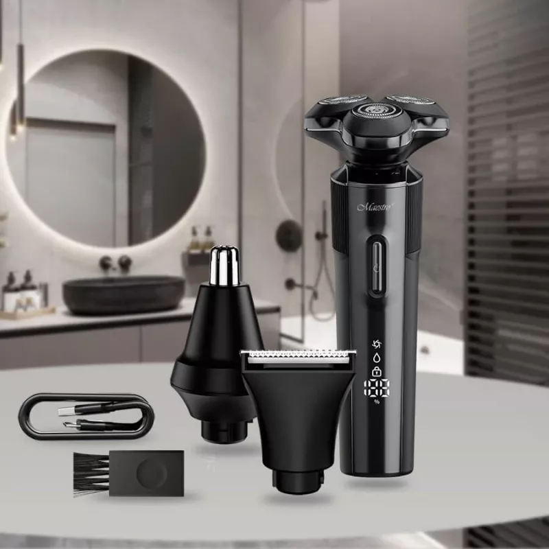 Rasierset Maestro MR-678 3-in-1 USB 90 Min. wiederaufladbarer Trimmer Rasierer Groomer