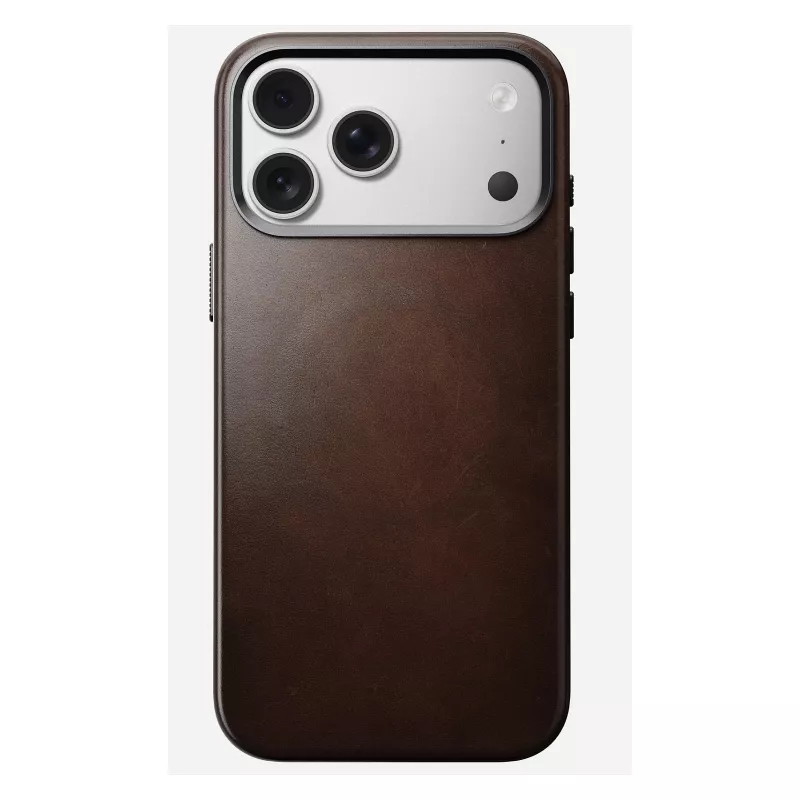 Handyhülle Nomad Traditional Leather Case für iPhone 17 Pro Max, Leder/Aluminium/Mikrofaser, passend für 6,9 Zoll (Braun)