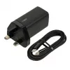 iBOX C-65 Schwarz, universelles GaN-65-W-Ladegerät mit UK-Stecker