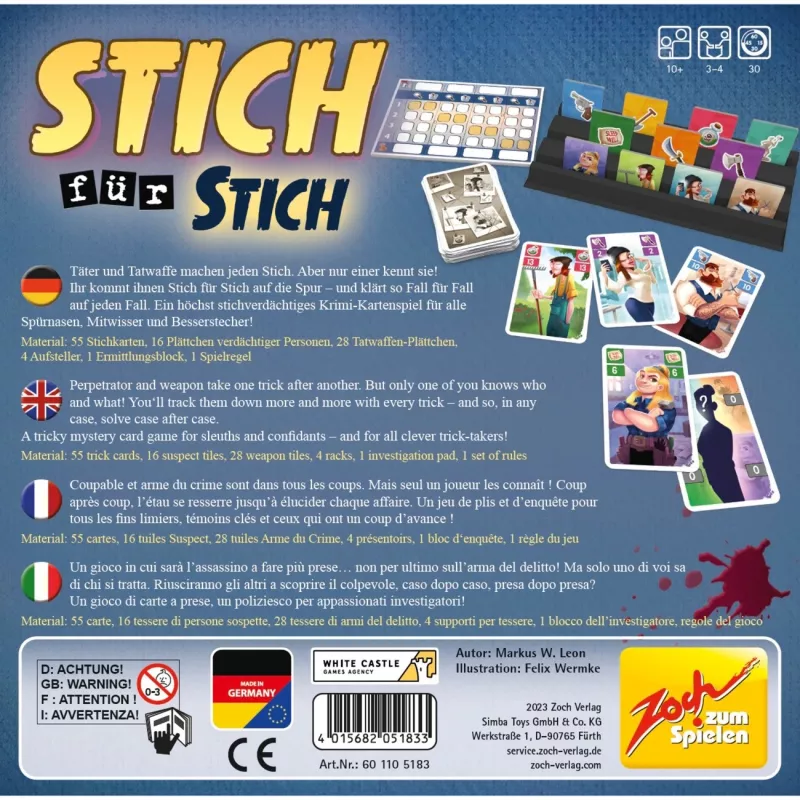 Stich for Stich, Kartenspiel