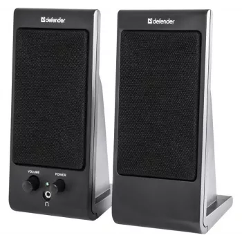 Desktop-/Regallautsprecher DEFENDER SPK-170 2.0, 4 W RMS, kabelgebunden USB 5 V, 3,5 mm, schwarz