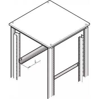 SCHROFF Gleitschiene 25 kg - Gleitschienenset 800T 10 Stück (21127198)