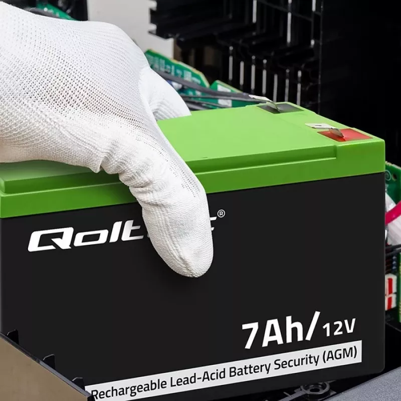 Qoltec 53076 AGM-Batterie | 12V | 7Ah | Sicherheit