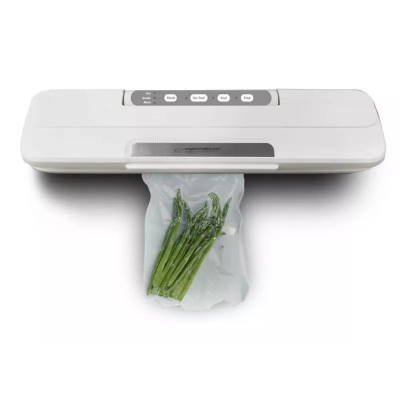 Tisch-Vakuumierer ESPERANZA EKV002 — kompaktes Kunststoffgehäuse, 30 cm Arbeitsbreite, 110 W, weiß